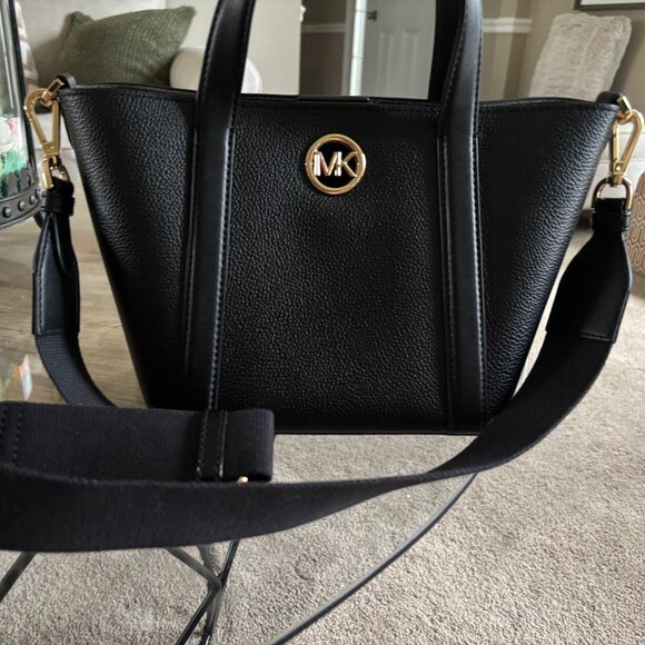 MICHAEL Michael Kors Black Hadleigh Small Double Handle Tote - Picture 3 of 6